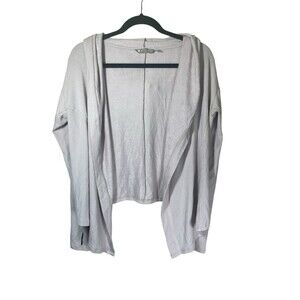 Athleta Womens Sweater Lilac Purple Nirvana Wrap Cardigan Waterfall Hooded Small